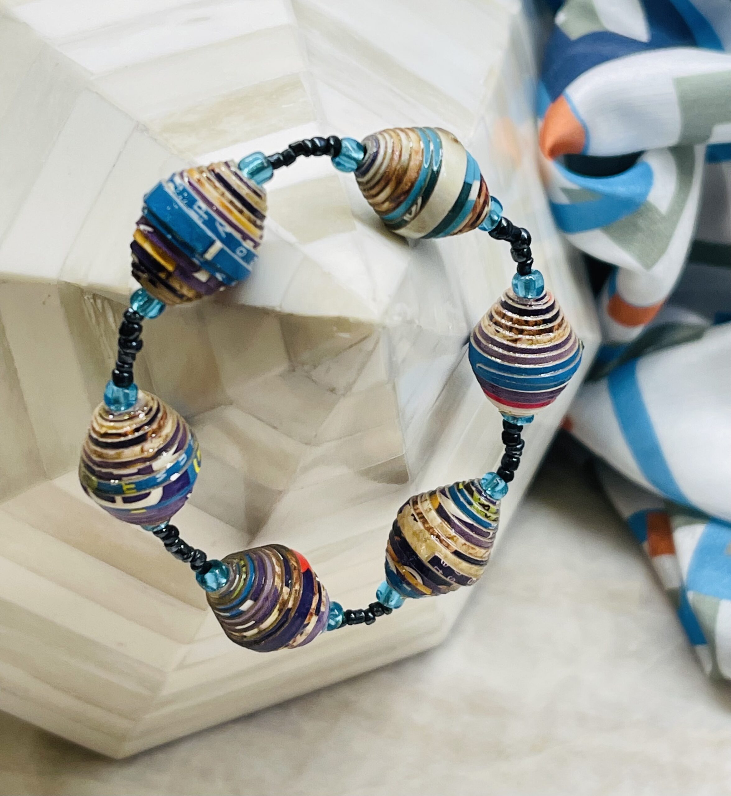 Magazine Paper Beads Bracelet · A Paper Bead Bracelet · Jewelry Making and  Beadwork on Cut Out + Keep